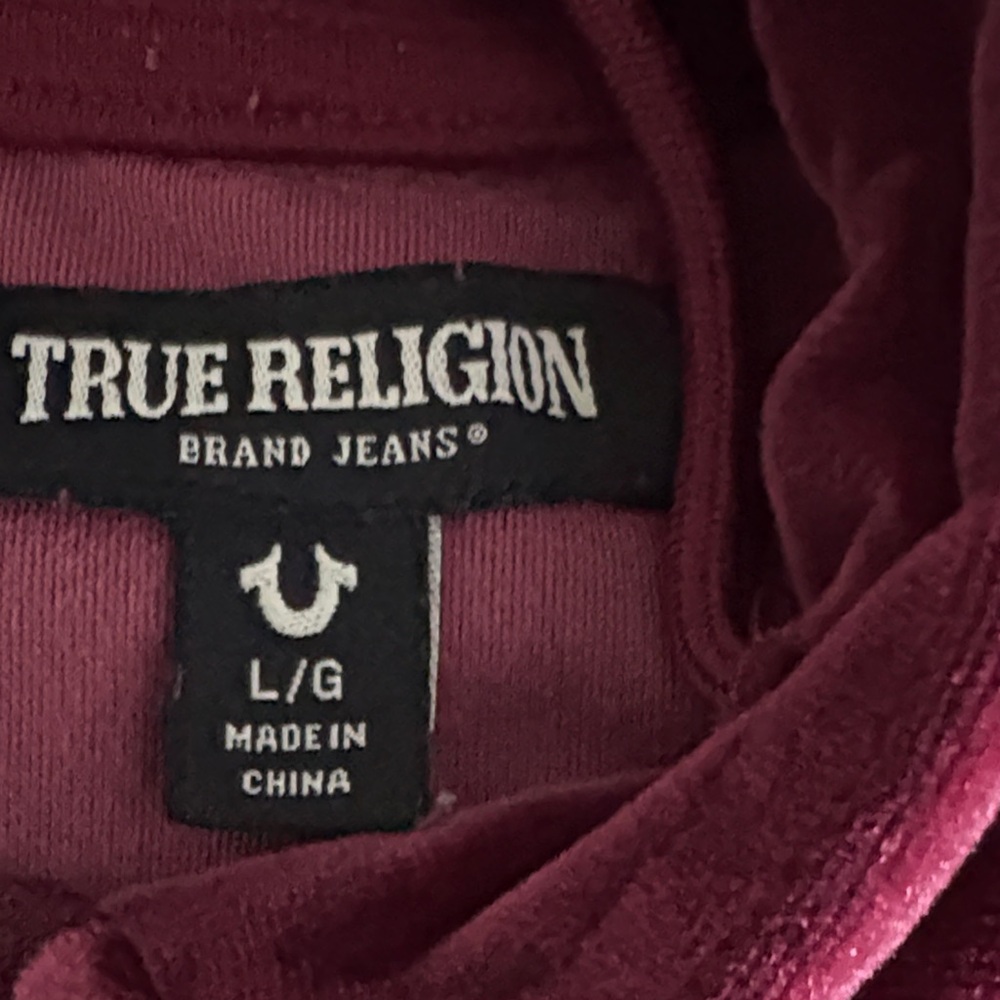 True Religion Deep Red Hoodie